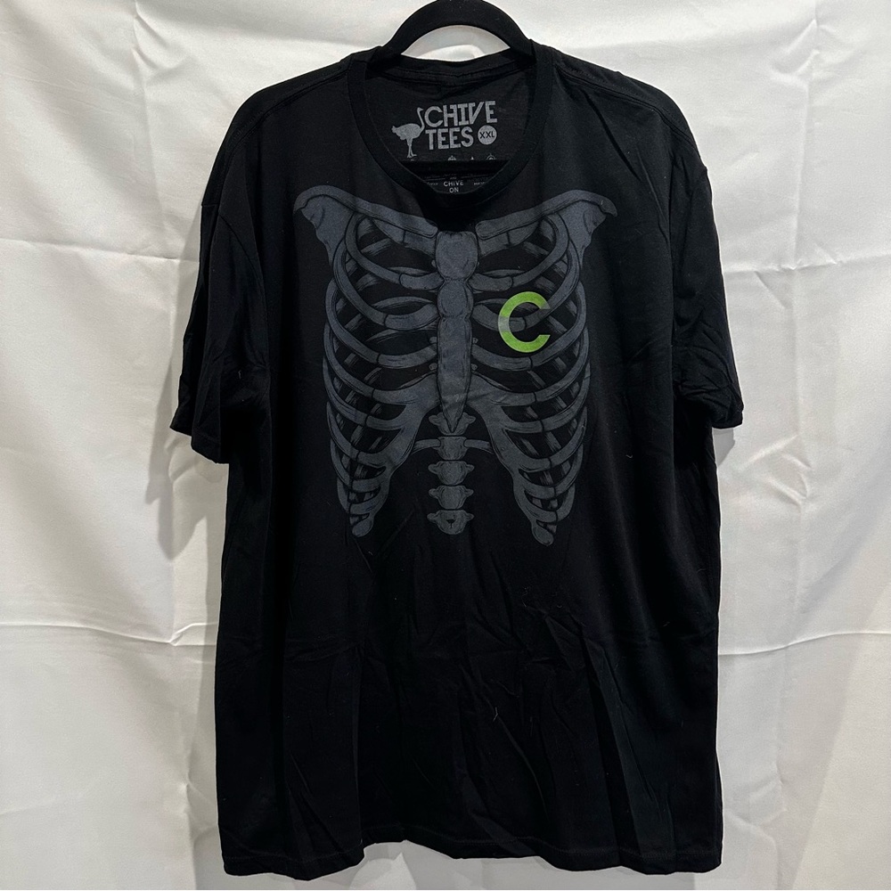 Chive Tees Black Skeleton Graphic Men's T-Shirt
